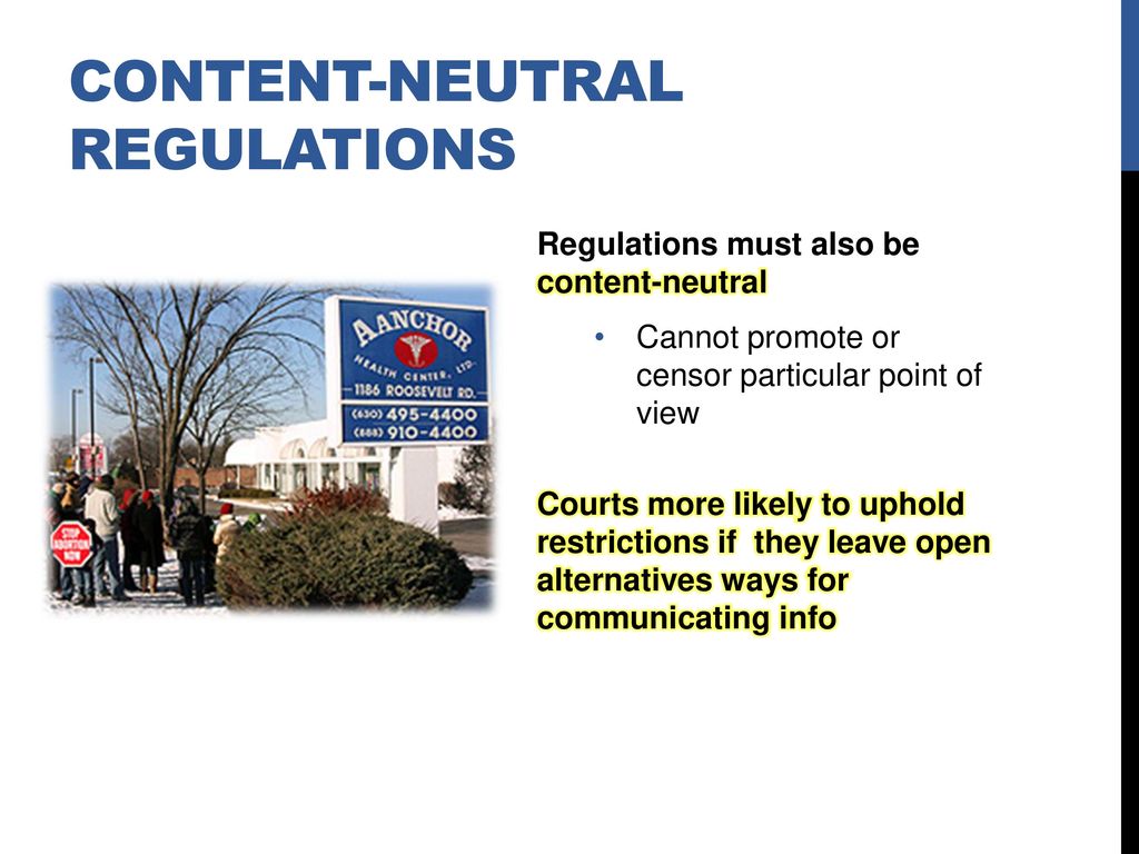 Content-Neutral Regulations