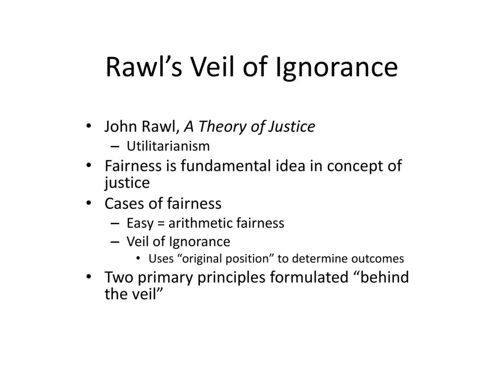 What Did John Rawls Mean by the Veil of Ignorance?