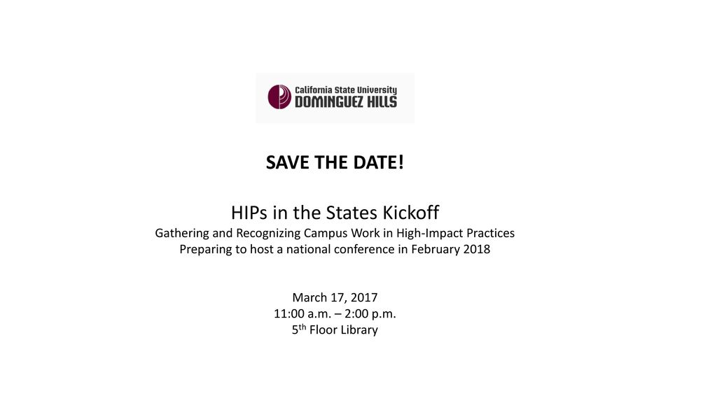 HIPs in the States Kickoff