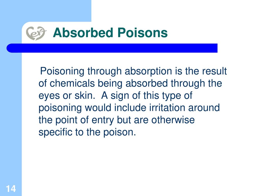 Absorbed Poisons
