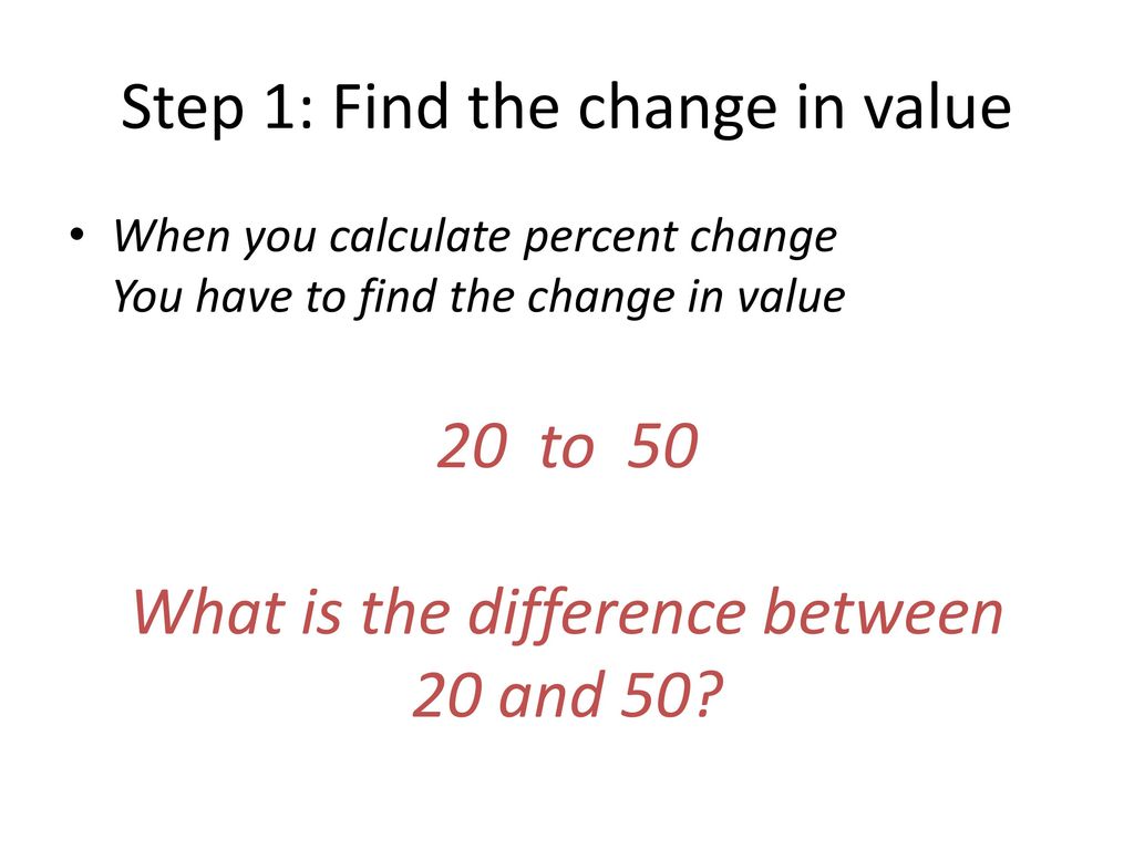 Calculating Percent Change - ppt download