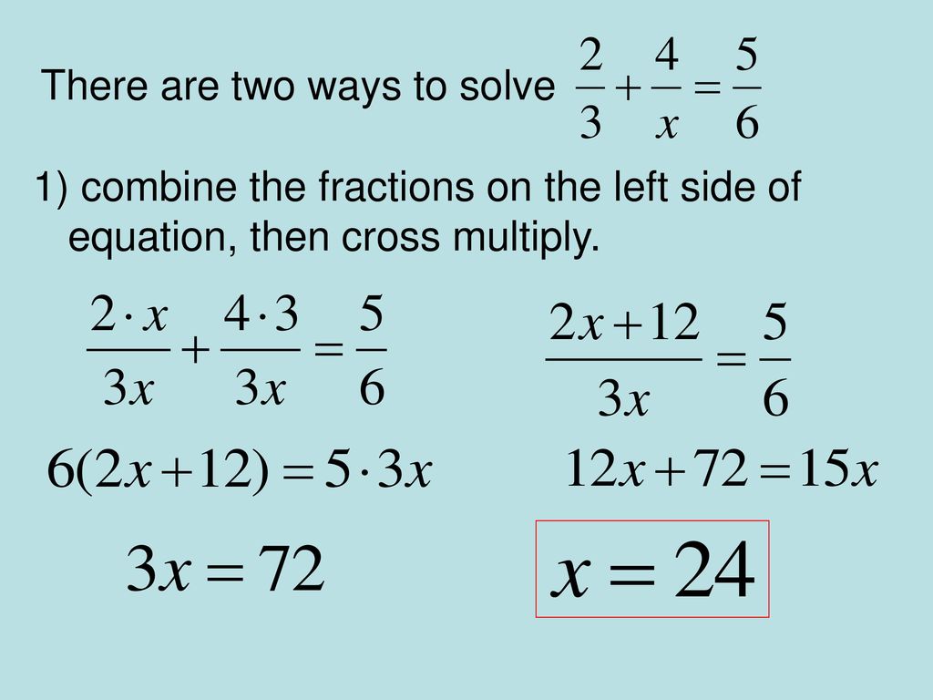 HW: Worksheet Aim: How do we solve fractional equation? - ppt download In Solve Equations With Fractions Worksheet