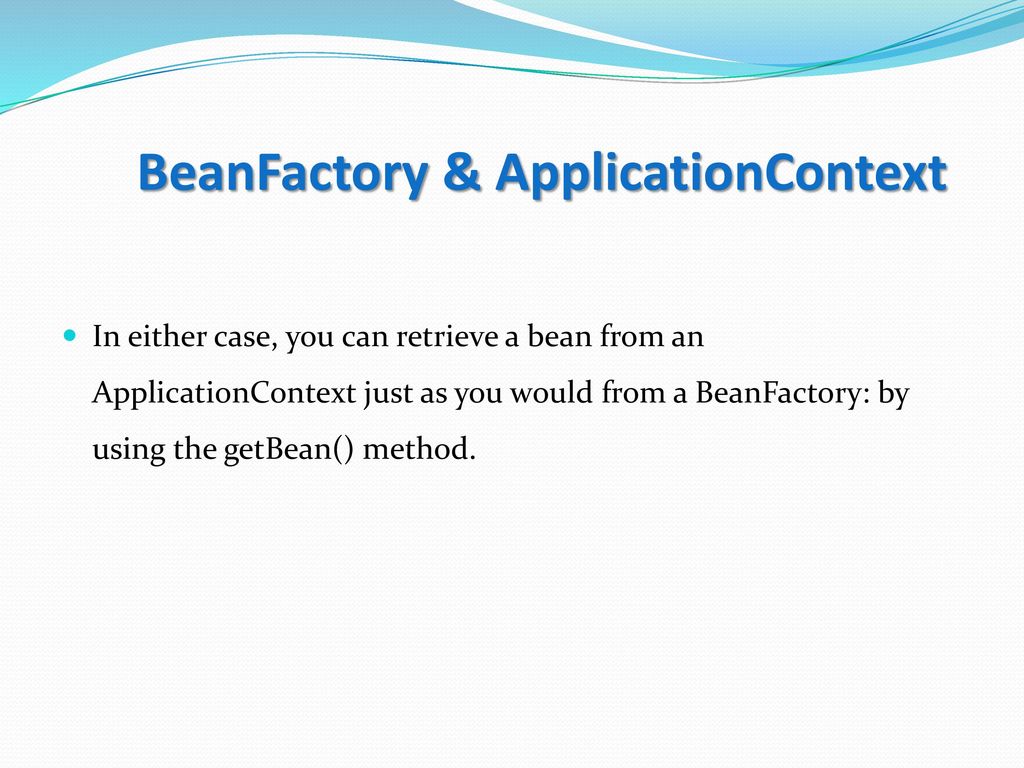 BeanFactory & ApplicationContext