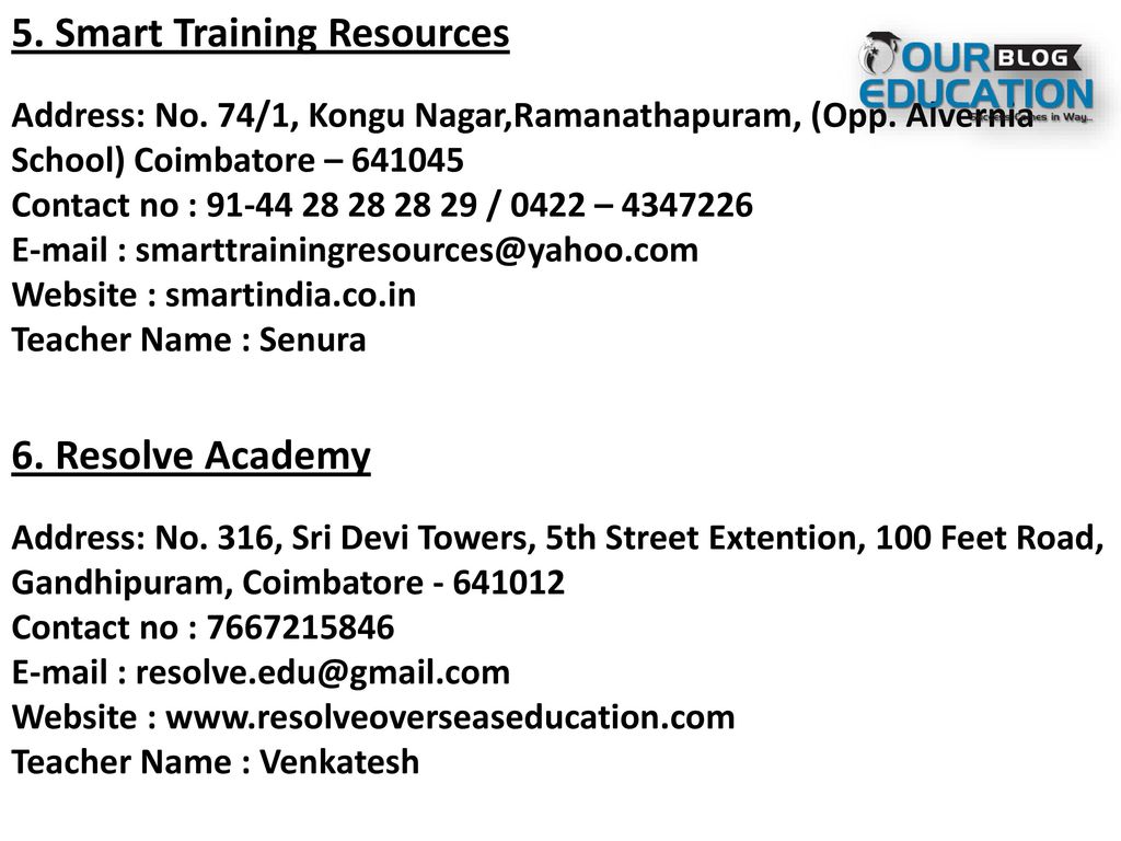 5. Smart Training Resources