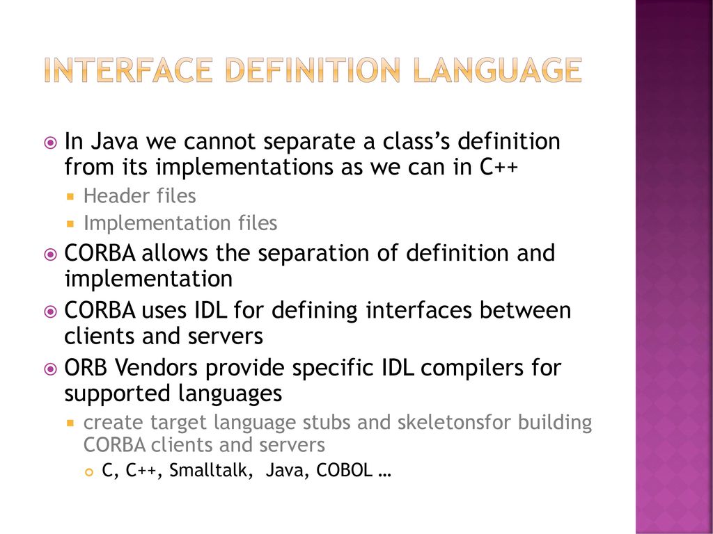 Interface definition language ppt download