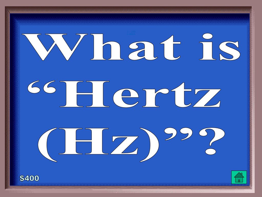 1-400A What is Hertz (Hz) $400