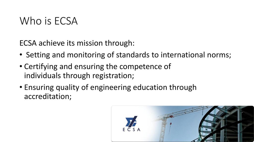 Who is ECSA ECSA achieve its mission through: