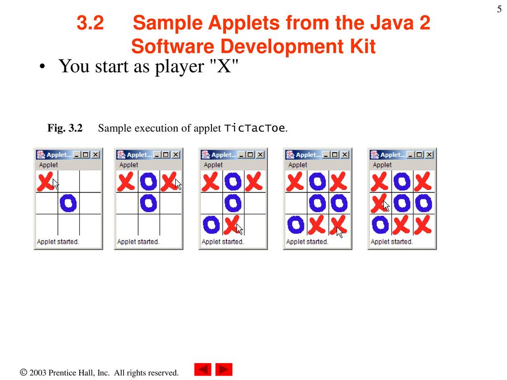 3.2 Sample Applets from the Java 2 Software Development Kit