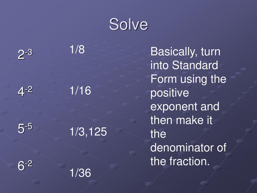 Negative and zero exponents ppt download