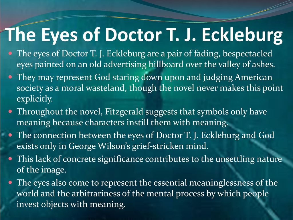 what are the eyes of doctor tj eckleburg