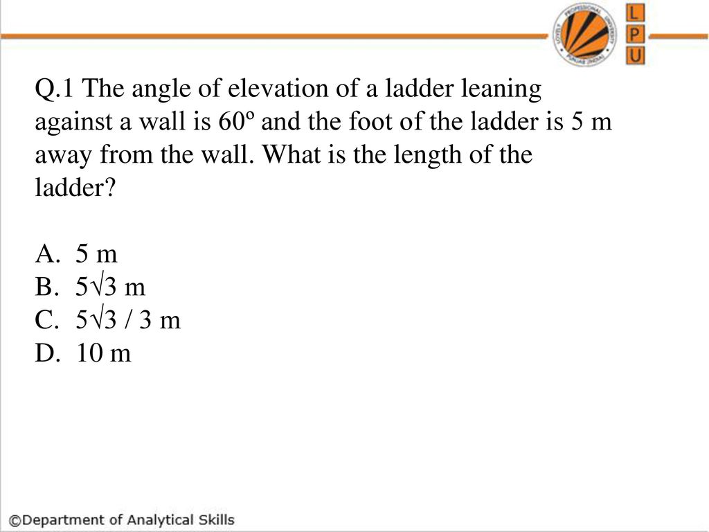 Heights and distance tutorial - ppt download