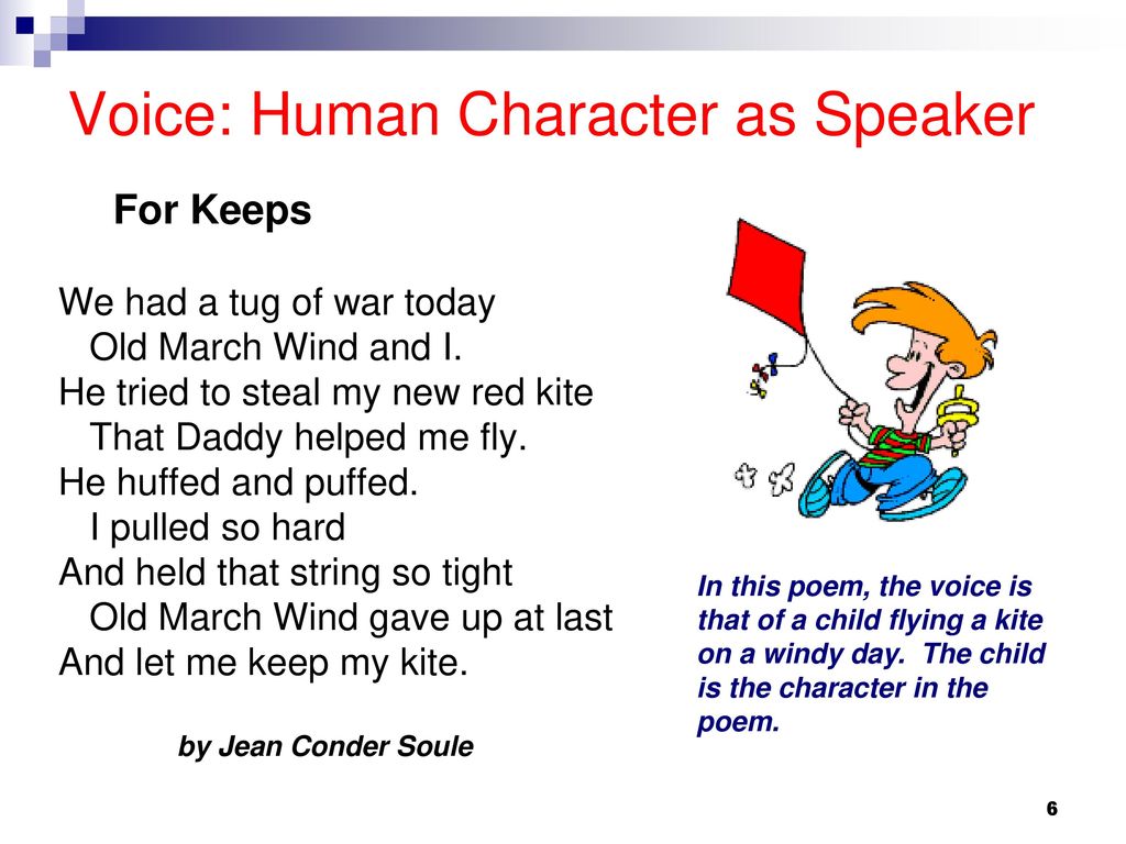 Voice: Human Character as Speaker