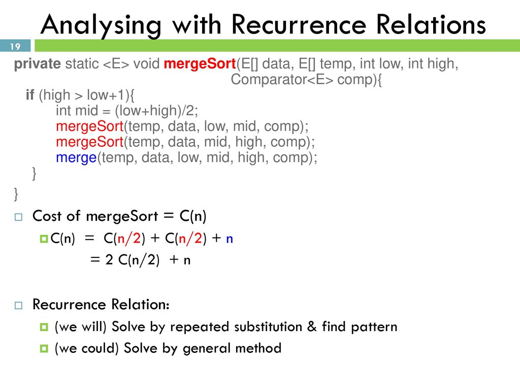 FASTER SORT using RECURSION : MERGE SORT - ppt download