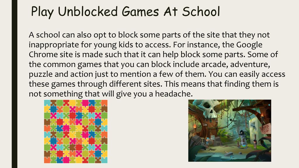 PPT - Play unblocked games at school PowerPoint Presentation, free download  - ID:7370076