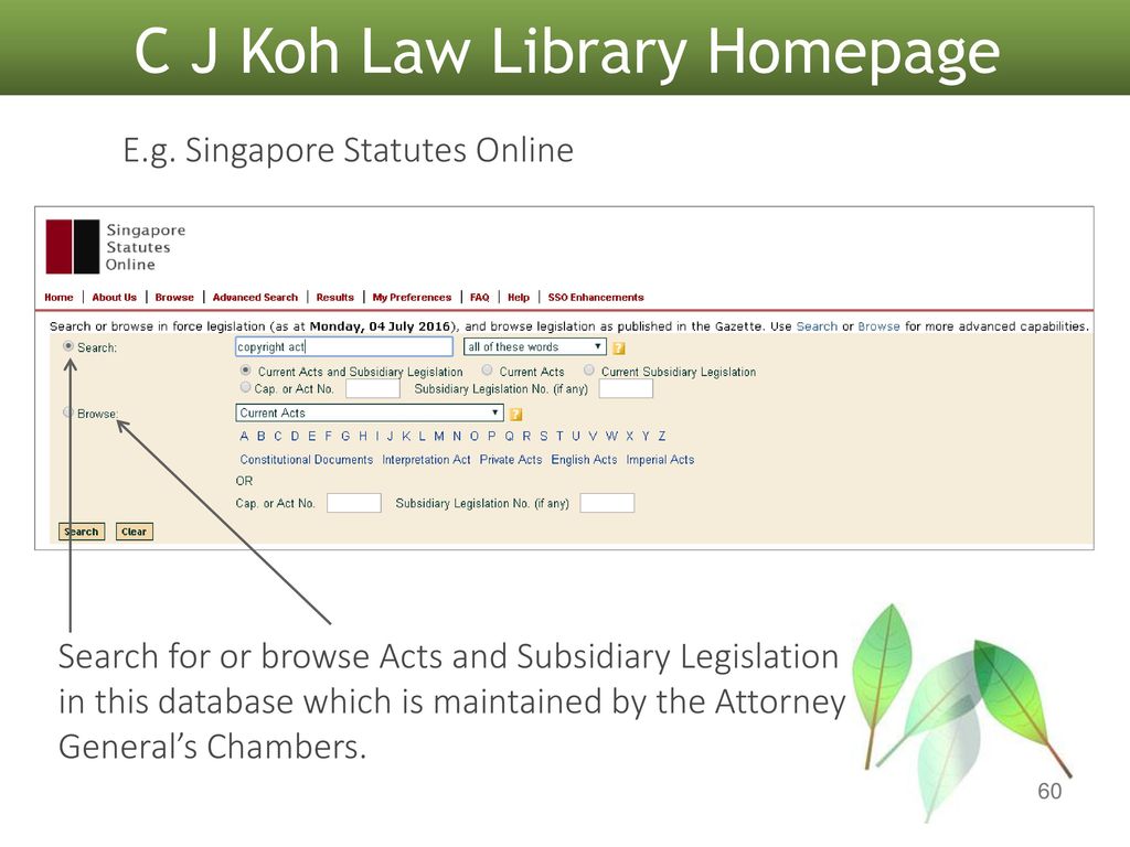 C J Koh Law Library Homepage