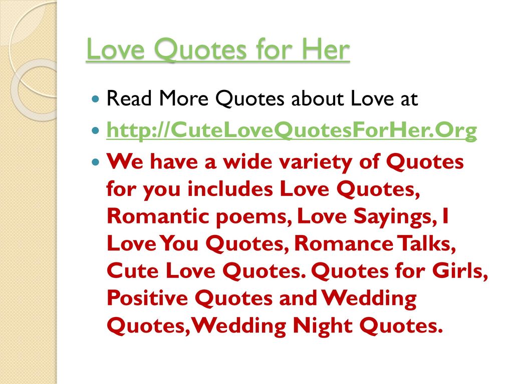 LOVE QUOTES FOR HER Here you are going to Read Some Love Quotes for Her ...