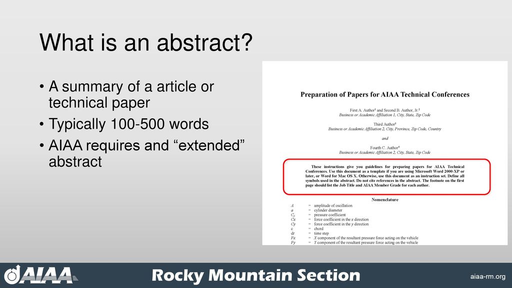 Space 2017 Abstract Writing Course Ppt Download