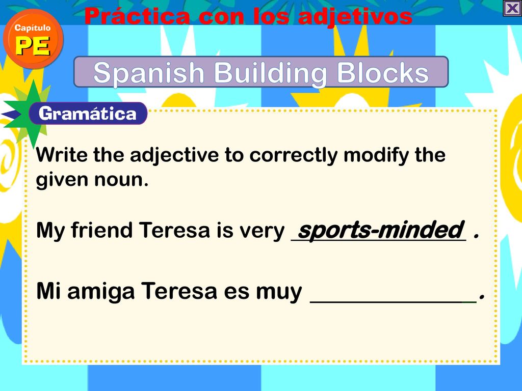 Spanish Building Blocks - ppt download