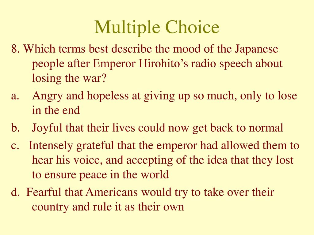 Hiroshima – Review Chapters ppt download