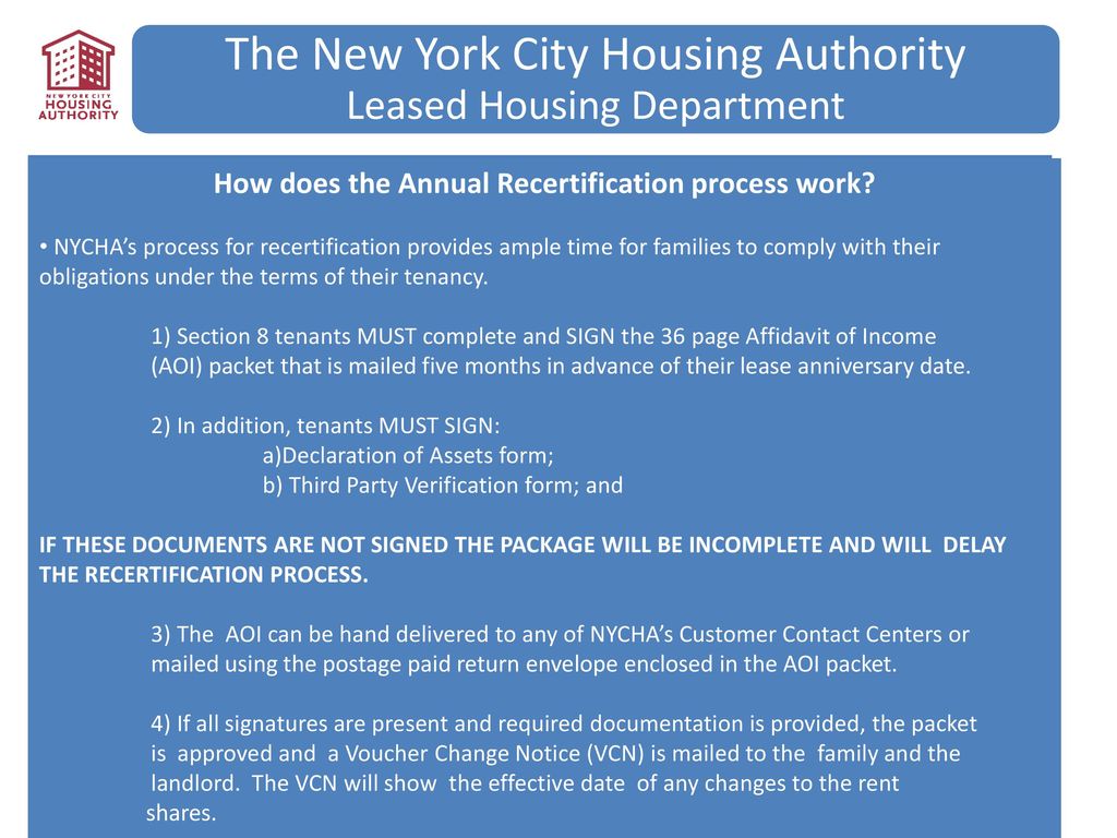 The New York City Housing Authority Leased Housing Department