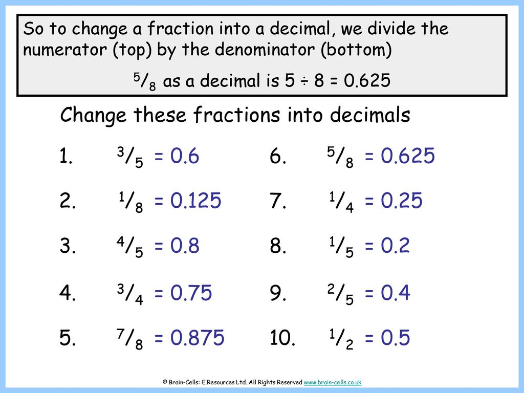 Recurring Decimals as Fractions - ppt download