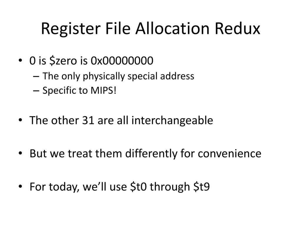 Register File Allocation Redux