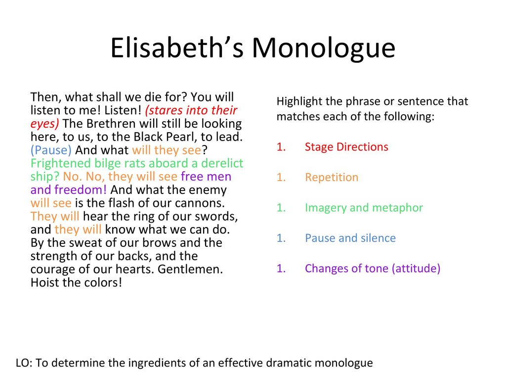 Elisabeth’s Monologue