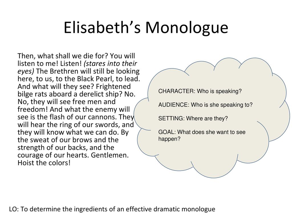 Elisabeth’s Monologue