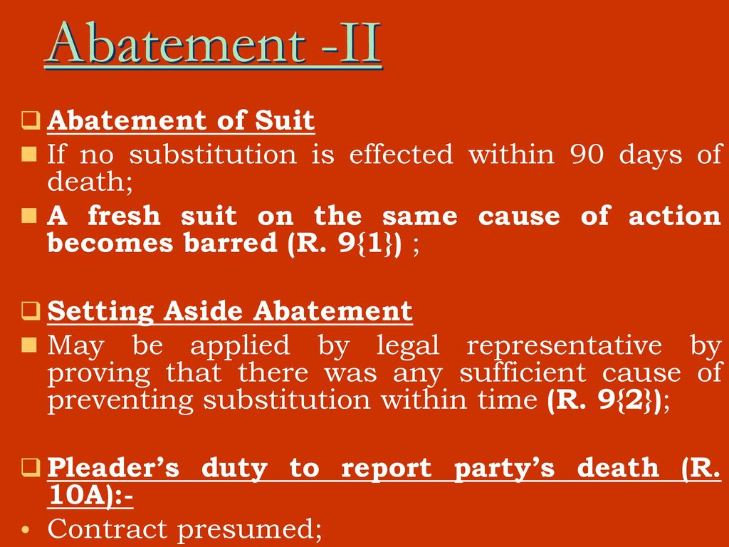 Read all Latest Updates on and about Abatement of suit
