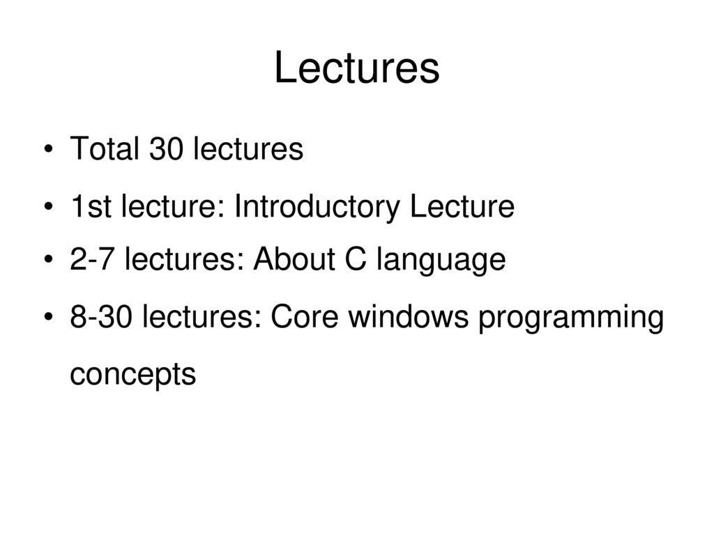 Windows Programming Lecture ppt download