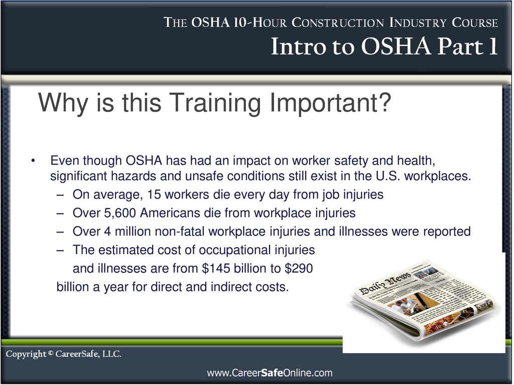 Introduction To OSHA (Part 1) - Ppt Download