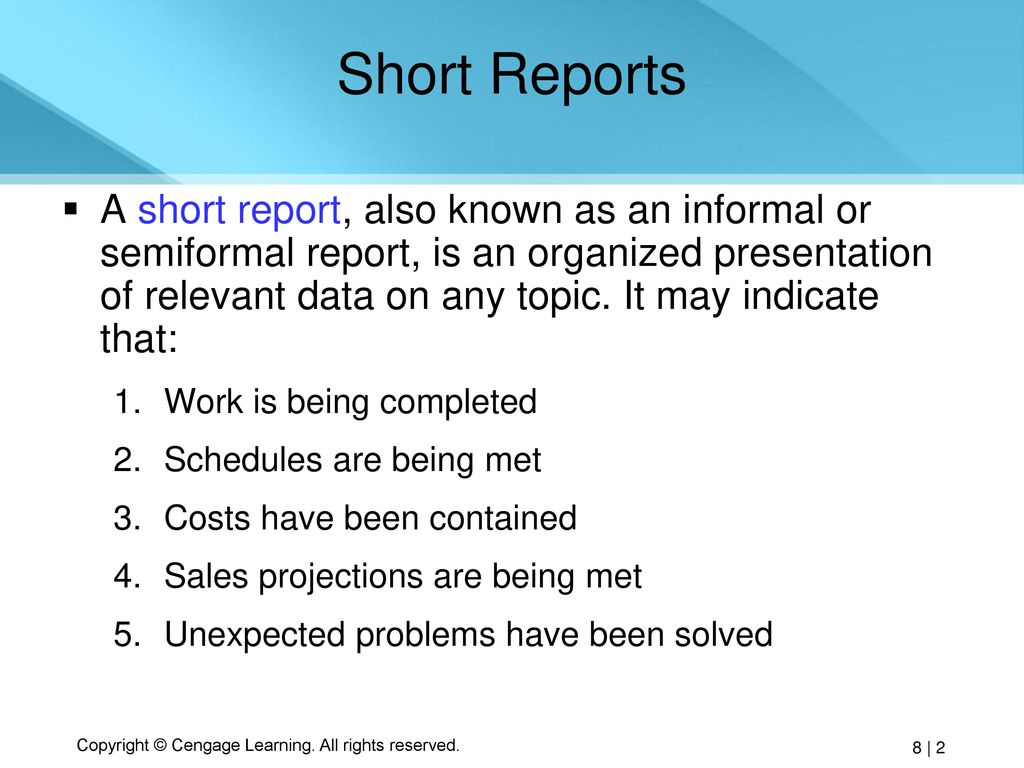 Writing Effective Short Reports - ppt download