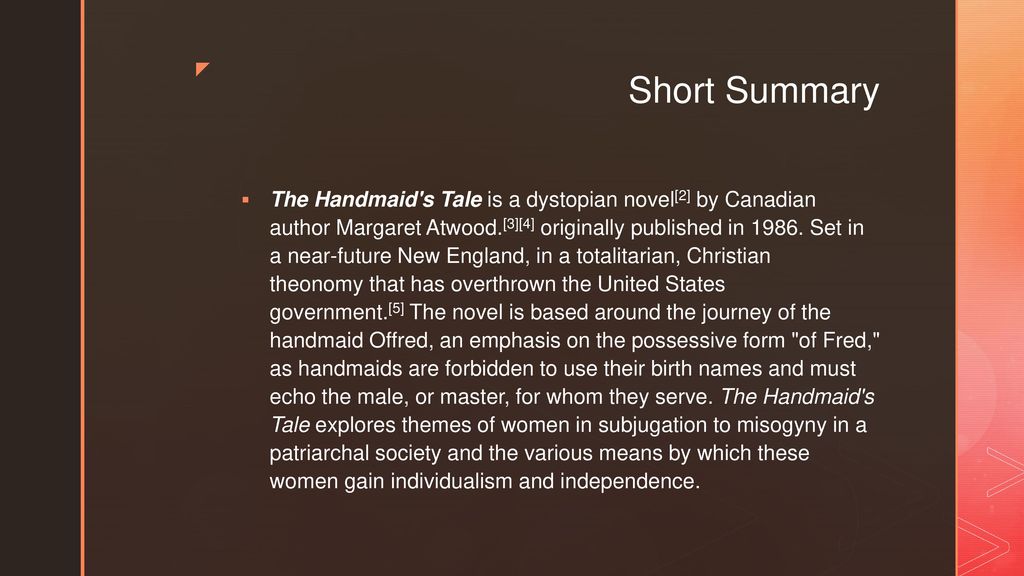 An Introduction To: The Handmaid's Tale. - ppt download