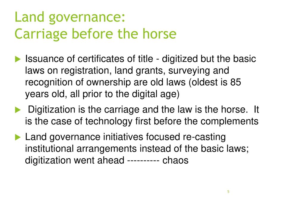 Responsible Land Governance and Sustainable Value Chains: - ppt download