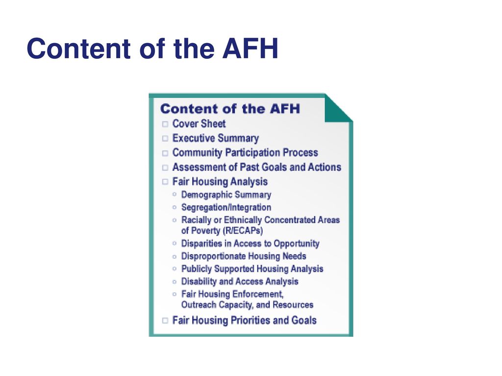 Affirmatively Furthering Fair Housing (AFFH) - Ppt Download