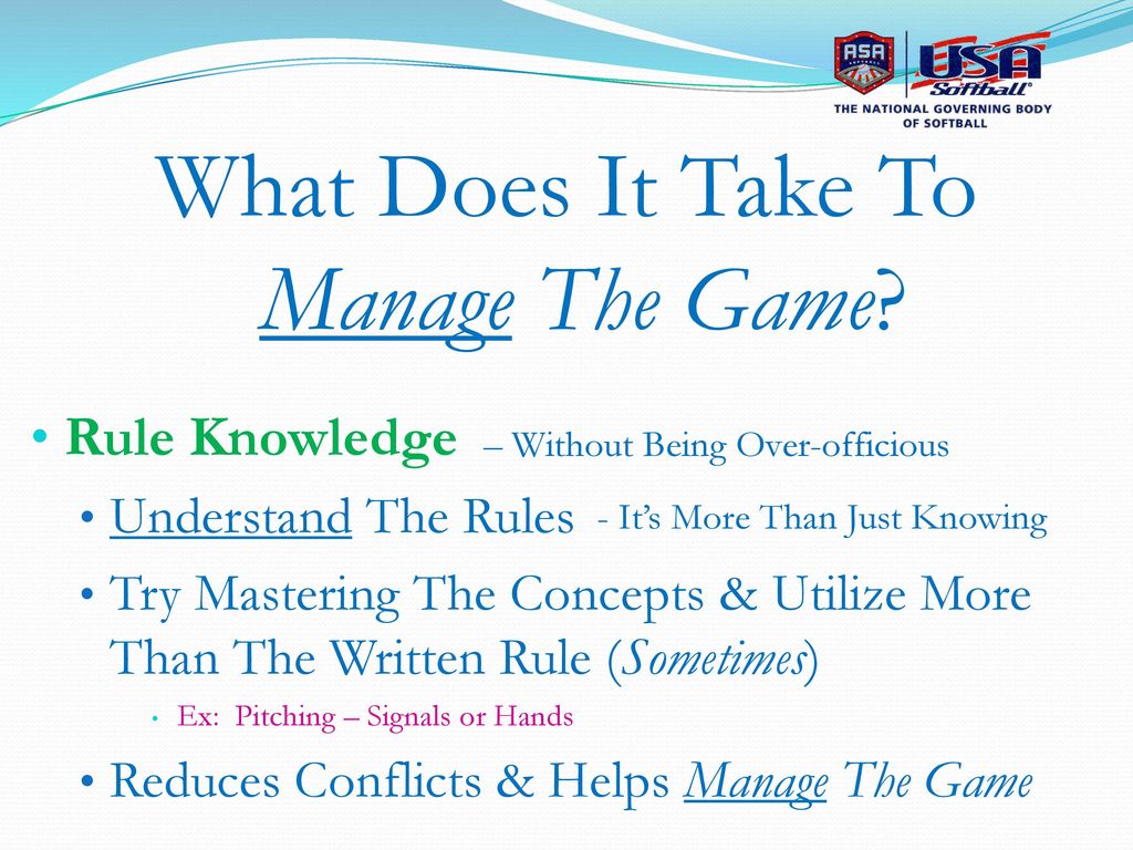 What Does It Take To Manage The Game