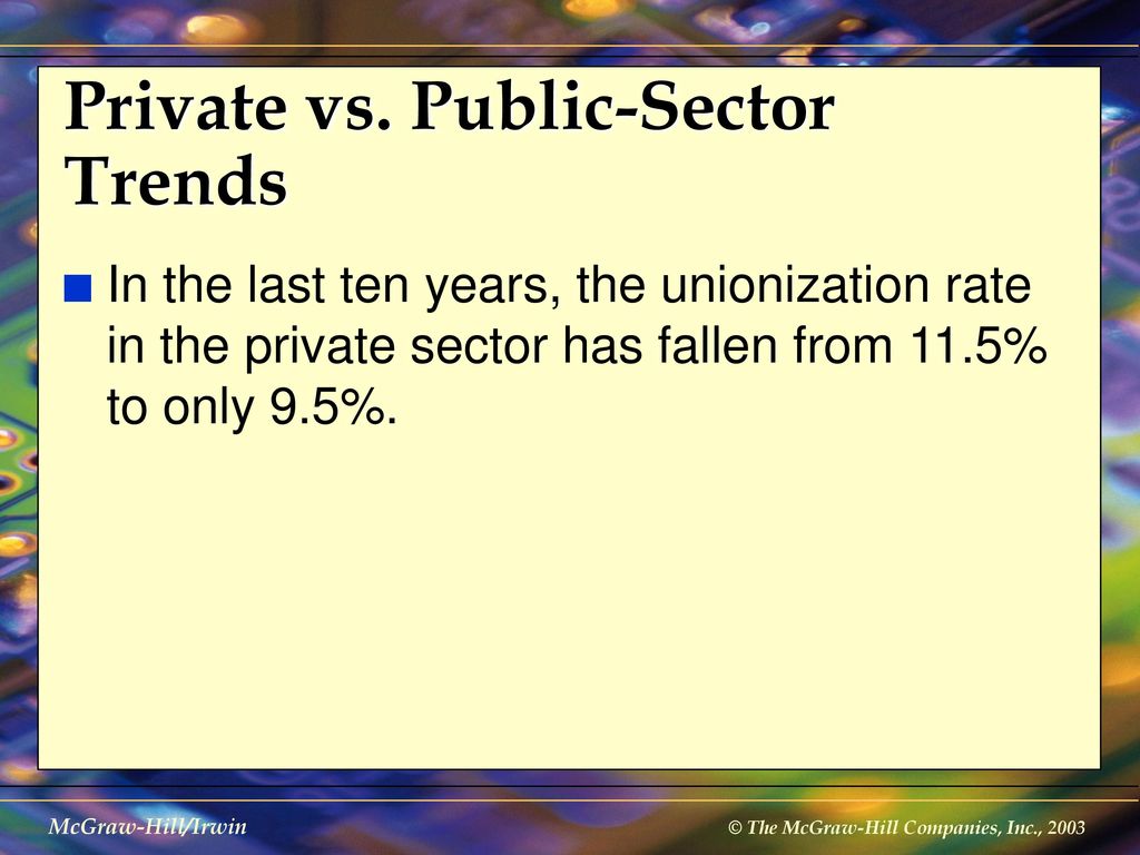 Private vs. Public-Sector Trends