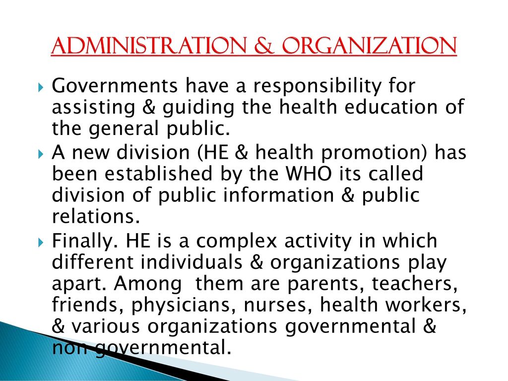 Administration & organization