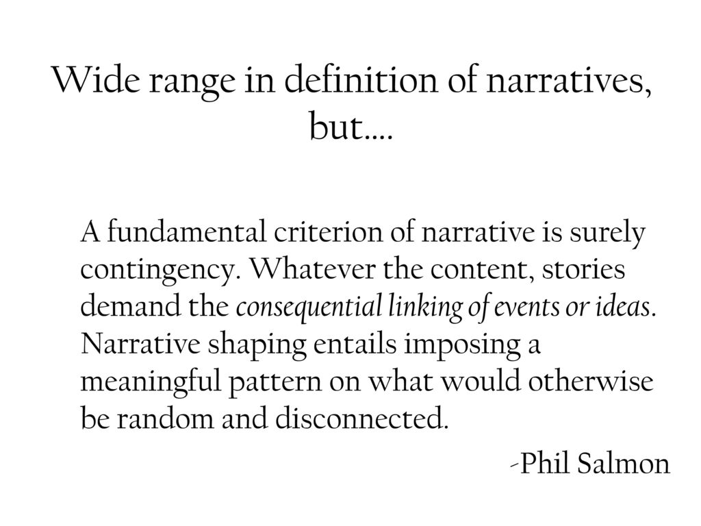 narrative pattern definition