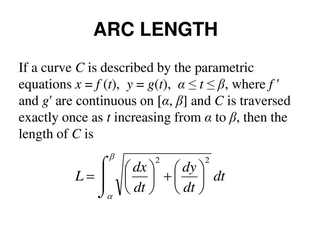 Calculus With Parametric Curves Ppt Download