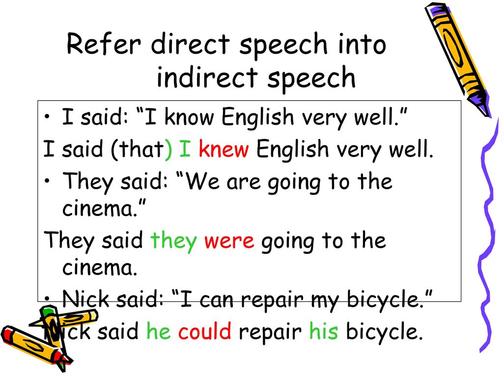 Reported Speech (Sequence of Tenses) - ppt download