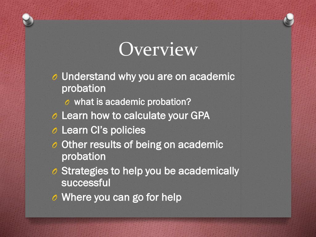 Academic Probation Academic Advising. - ppt download