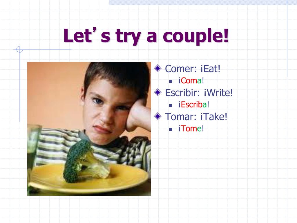 Formal Commands! ¡Sí señor!. ppt download