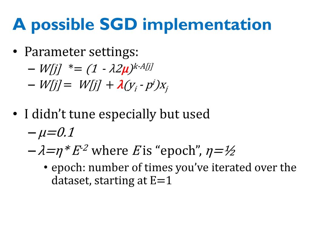 Efficient Logistic Regression With Stochastic Gradient Descent Ppt Download