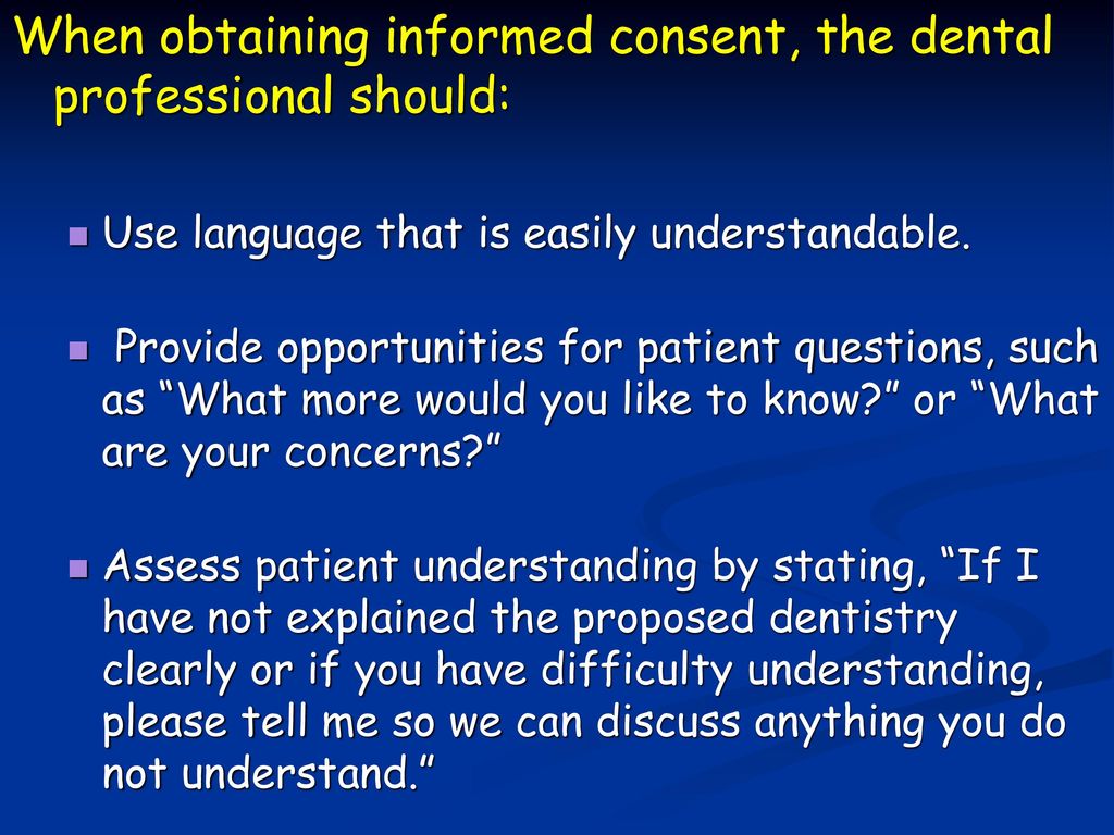 Dentist Obligation And Informed Consent Ppt Download 3440