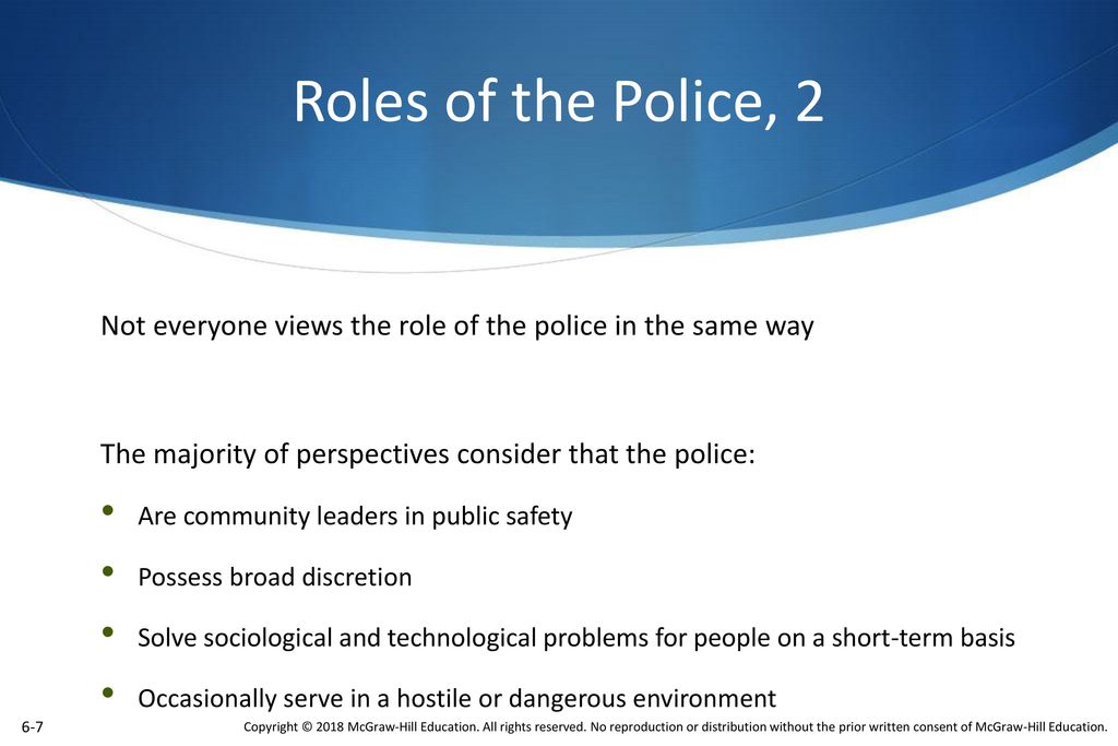 what is the role of police in todays society