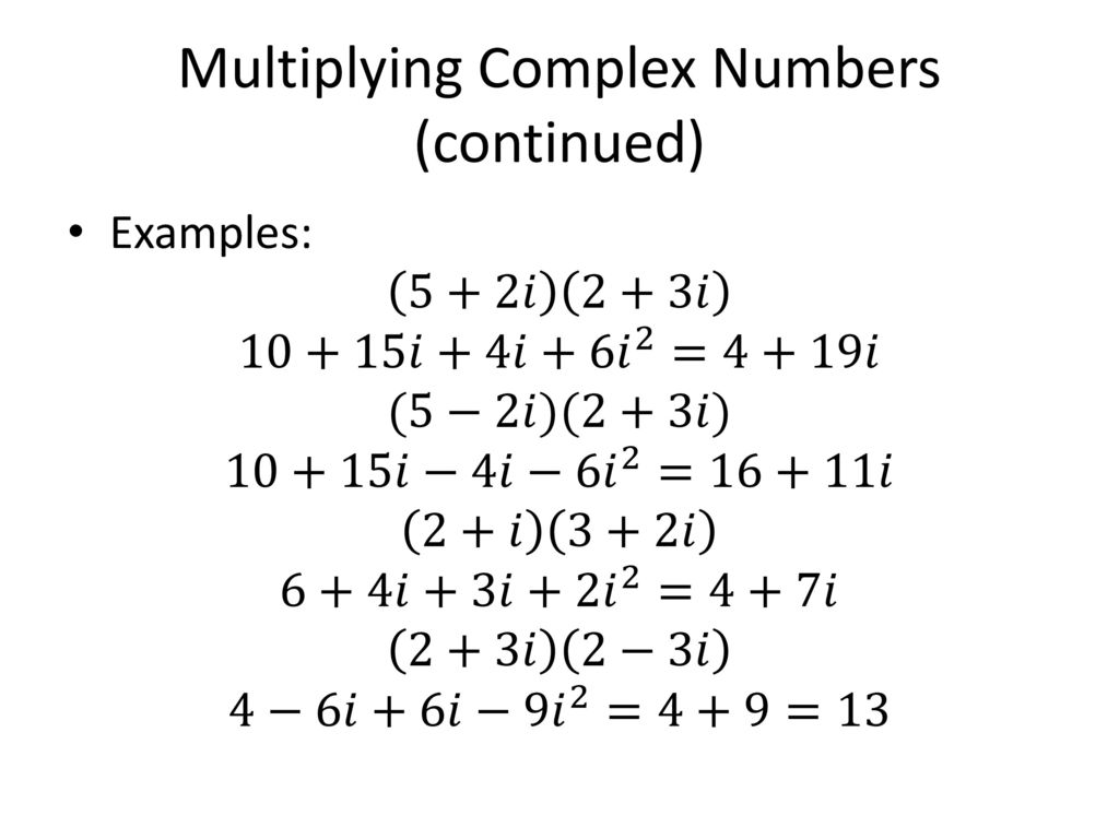 Appendix A7 Complex Numbers - ppt download