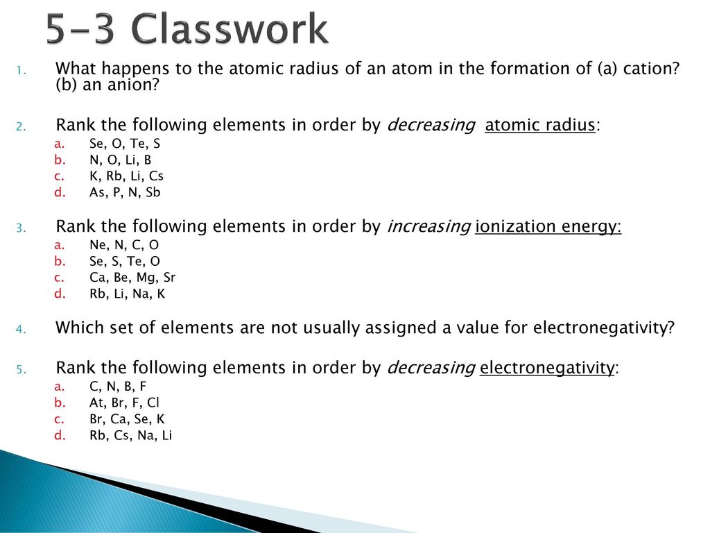 5 3 Electron Configuration Periodic Properties Ppt Download