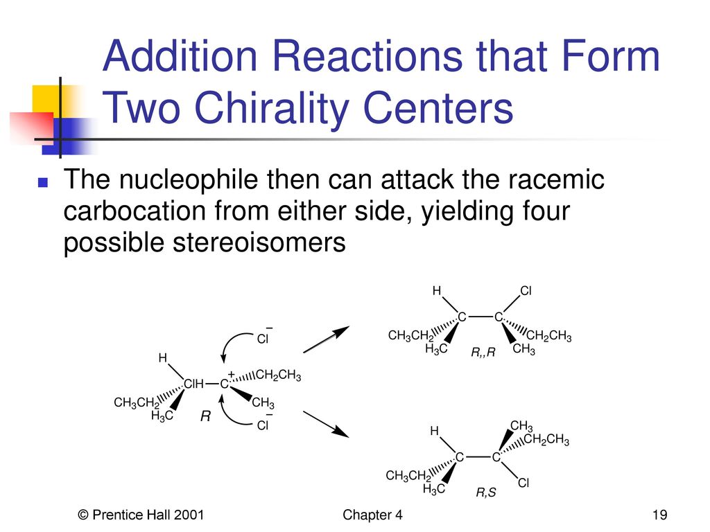 Addition Reactions that Form Two Chirality Centers