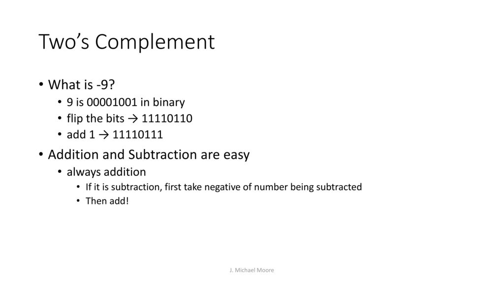 Data Representation Integers - ppt download